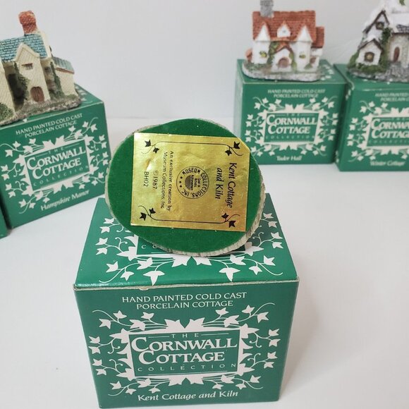 Cornwall Cottage Collection Set of 6 Vintage 1987 Hand Painted Museum Collection - Picture 13 of 16